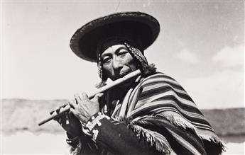 MARTÍN CHAMBI (1891-1973) Group of 5 photographs depicting indigenous figures and landscapes of Peru.